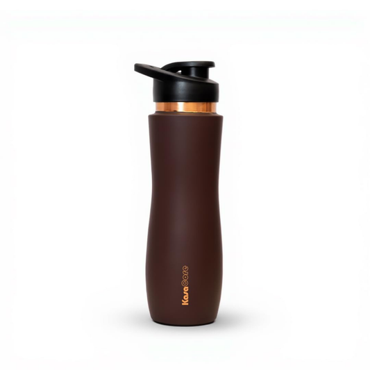 KasaCore Brown Matte Copper Sipper 750ml – Flip Top