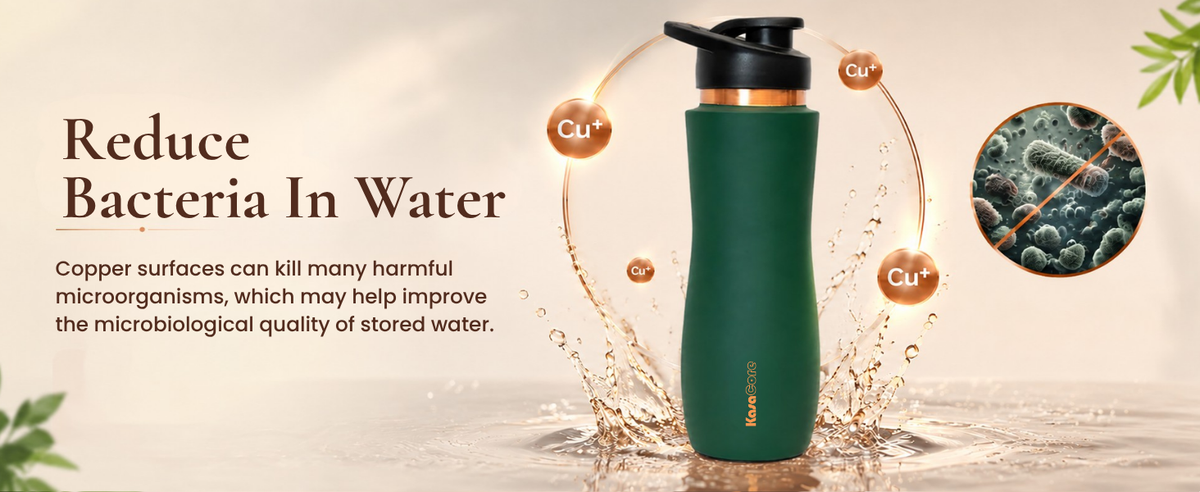 KasaCore Green Matte Copper Sipper 750ml – Flip Top detail 2