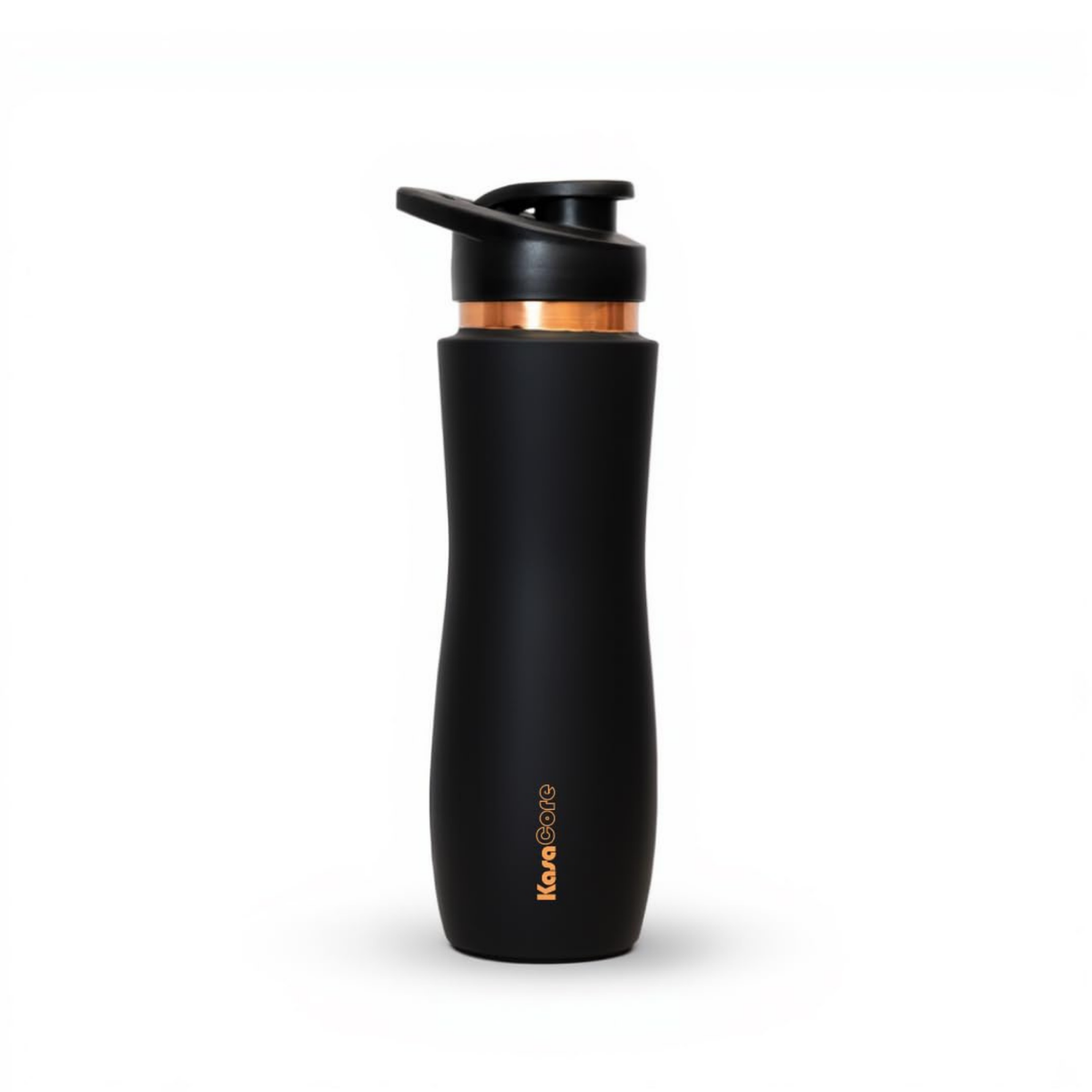 KasaCore Black Matte Copper Sipper 750ml – Flip Top