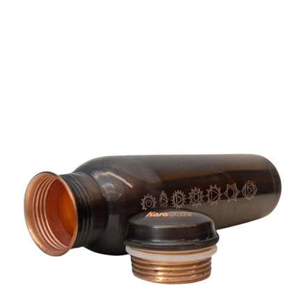 KasaCore 950ml Pure Copper Bottle | Antique Chakra Print