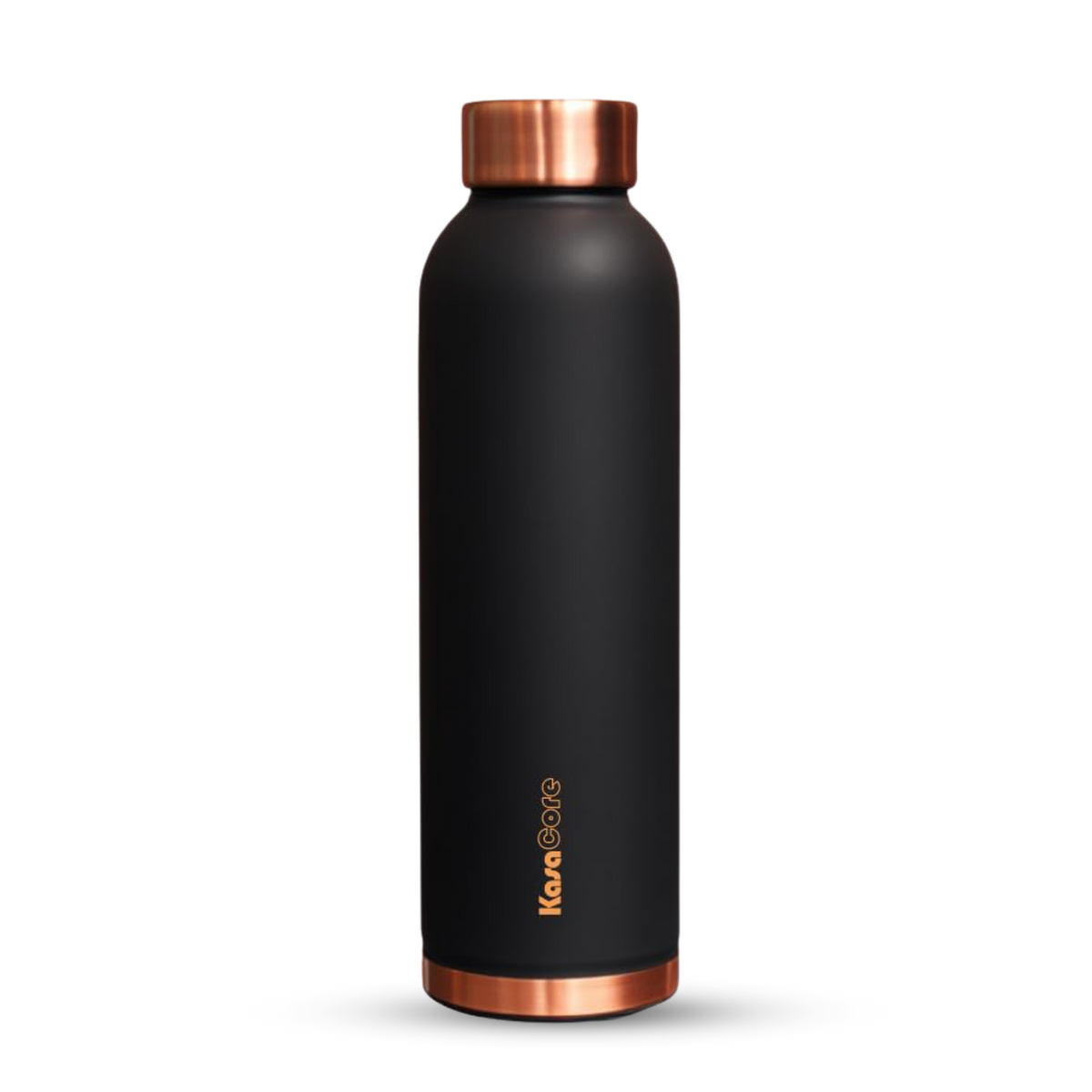 KasaCore 950ml Pure Copper Water Bottle – Leak-Proof Ayurvedic Copper Flask with Wide Mouth & Rubber Base for Gym, Office & Travel