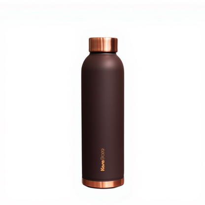 KasaCore 950ml Pure Copper Water Bottle – Leak-Proof Ayurvedic Copper Flask with Wide Mouth & Rubber Base for Gym, Office & Travel