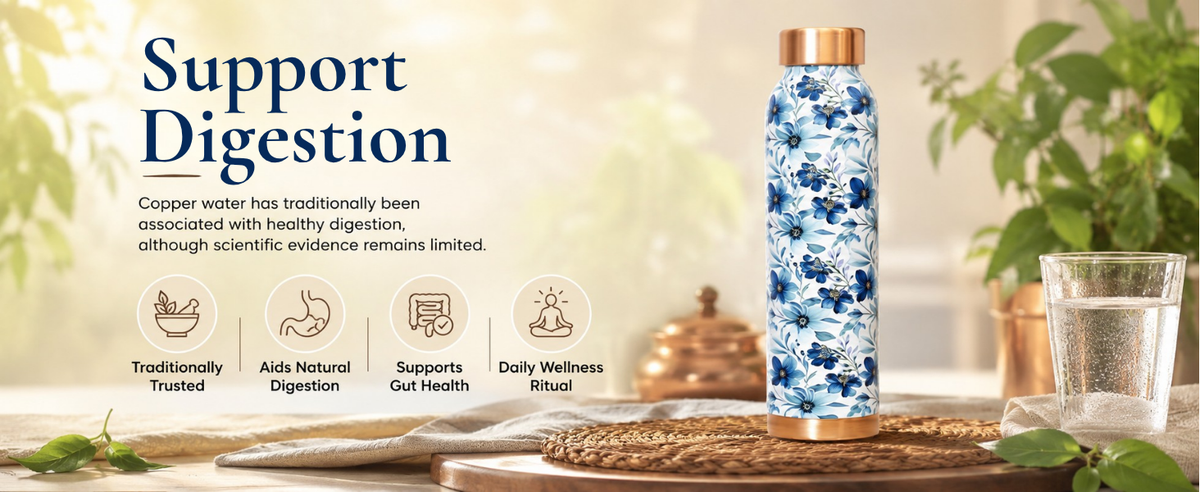 KasaCore Pure Copper Bottle 950ml – Leakproof detail 4