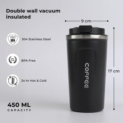 Coffee Tumbler - Double Wall Vacuum Insulated 450ml