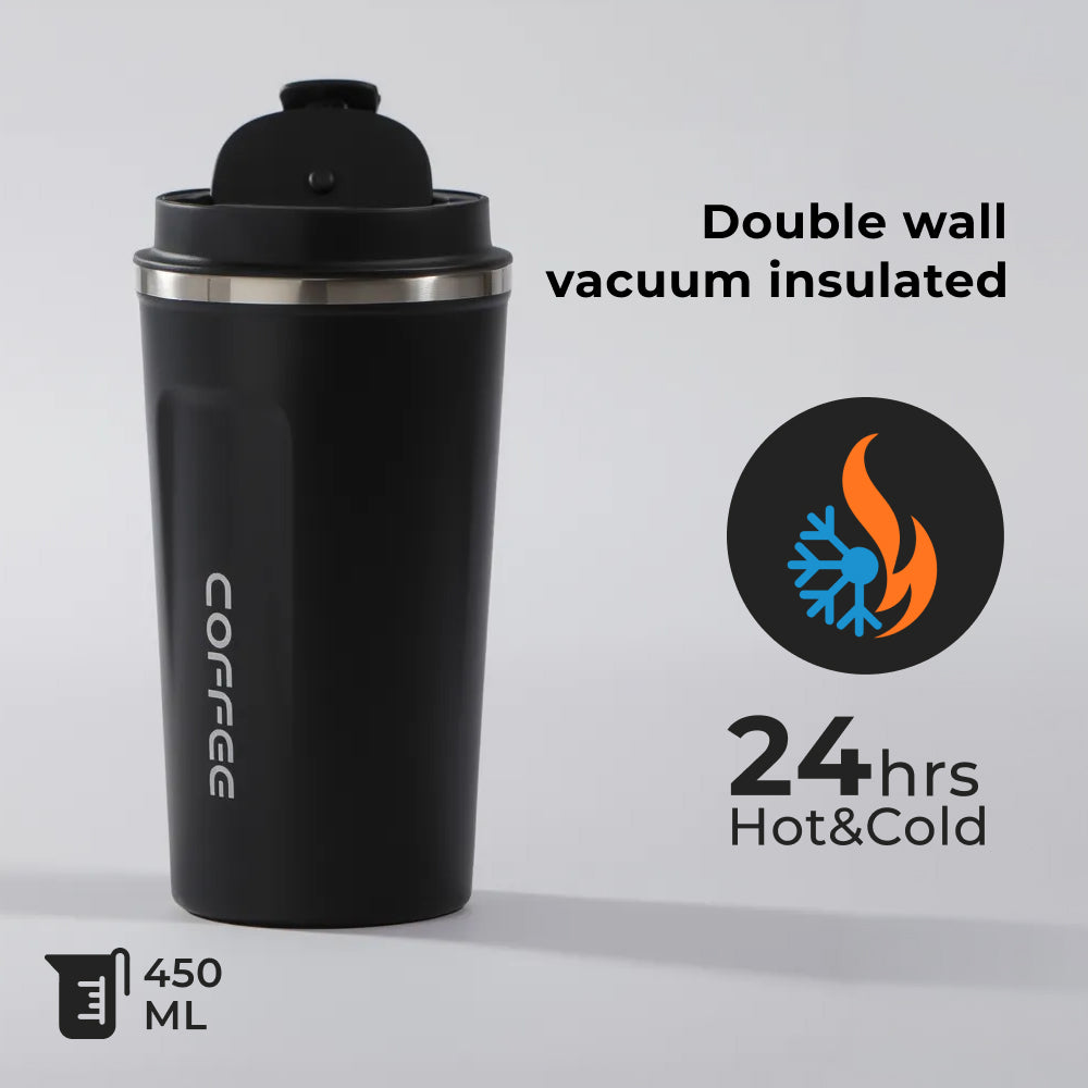 Coffee Tumbler - Double Wall Vacuum Insulated 450ml