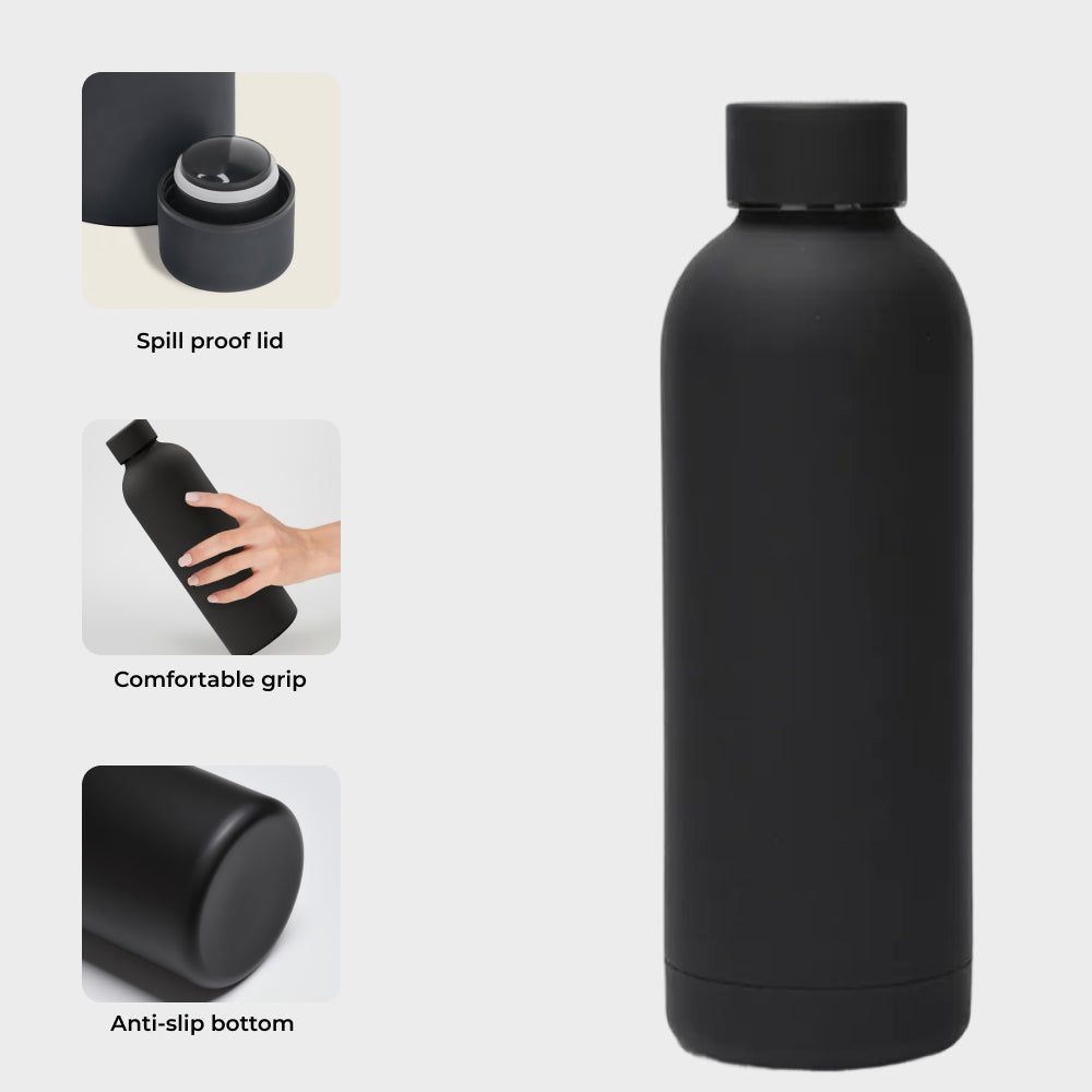 Rubber Coated Insulated Water Bottle 500ml