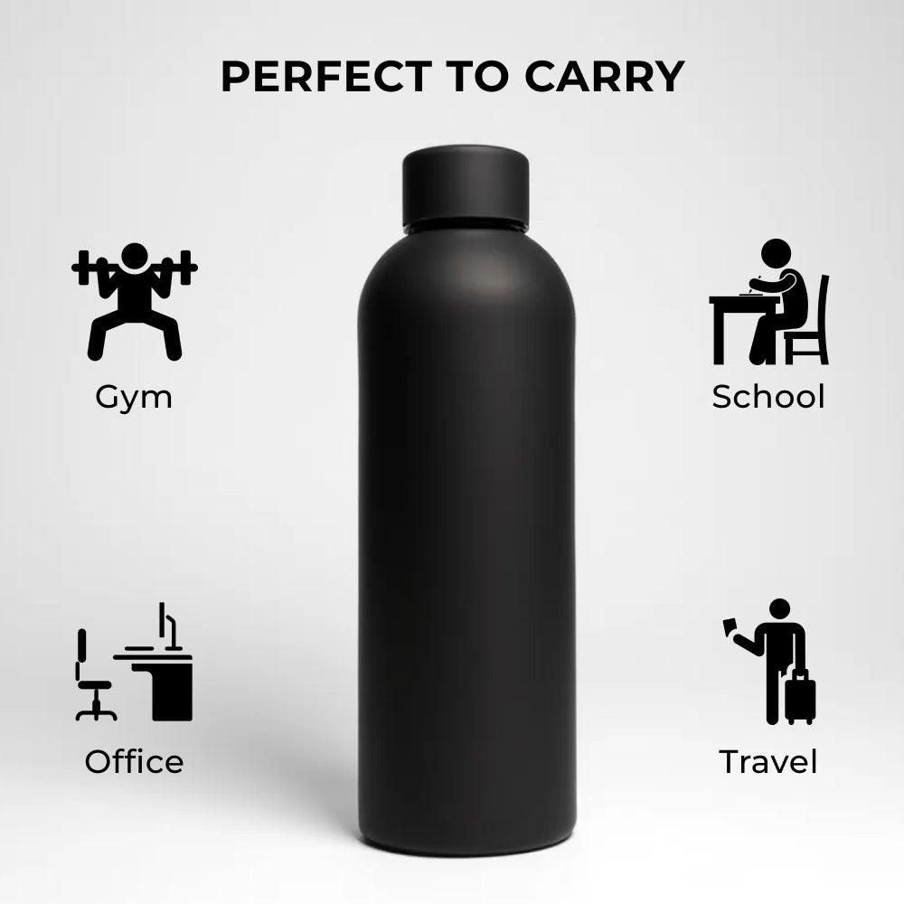 Rubber Coated Insulated Water Bottle 500ml