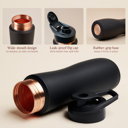 KasaCore Copper Sipper Bottle – 750ml