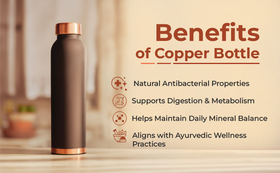 KasaCore Copper Water Bottle – 950ml detail 2