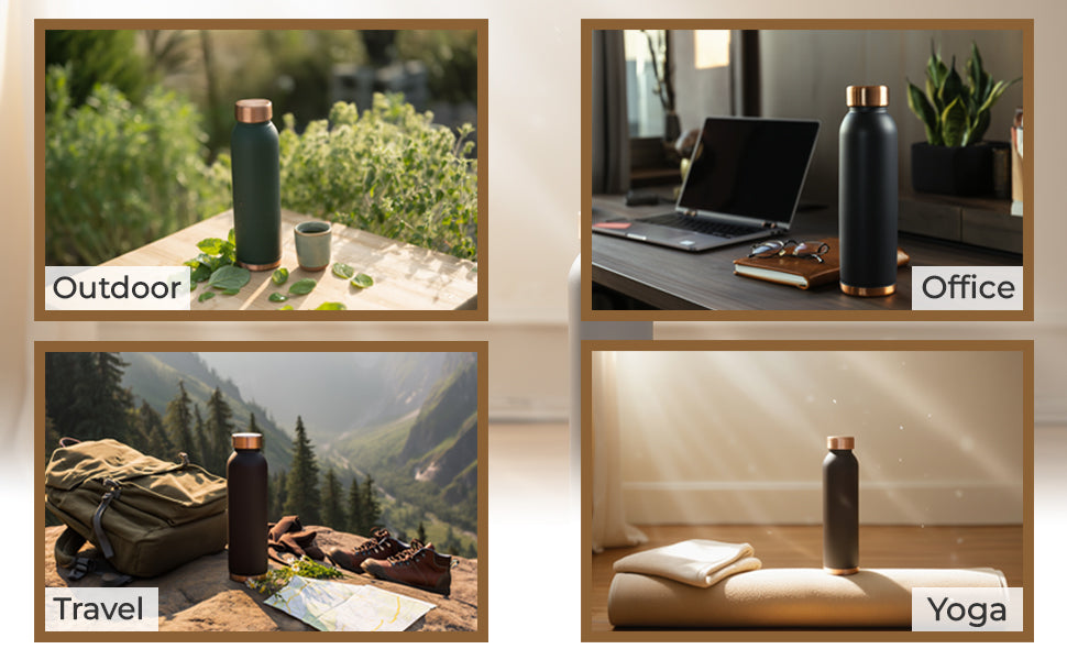 KasaCore Copper Water Bottle – 950ml detail 6