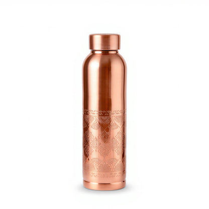 KasaCore Copper Engraved Mandala Water Bottle – 950ml