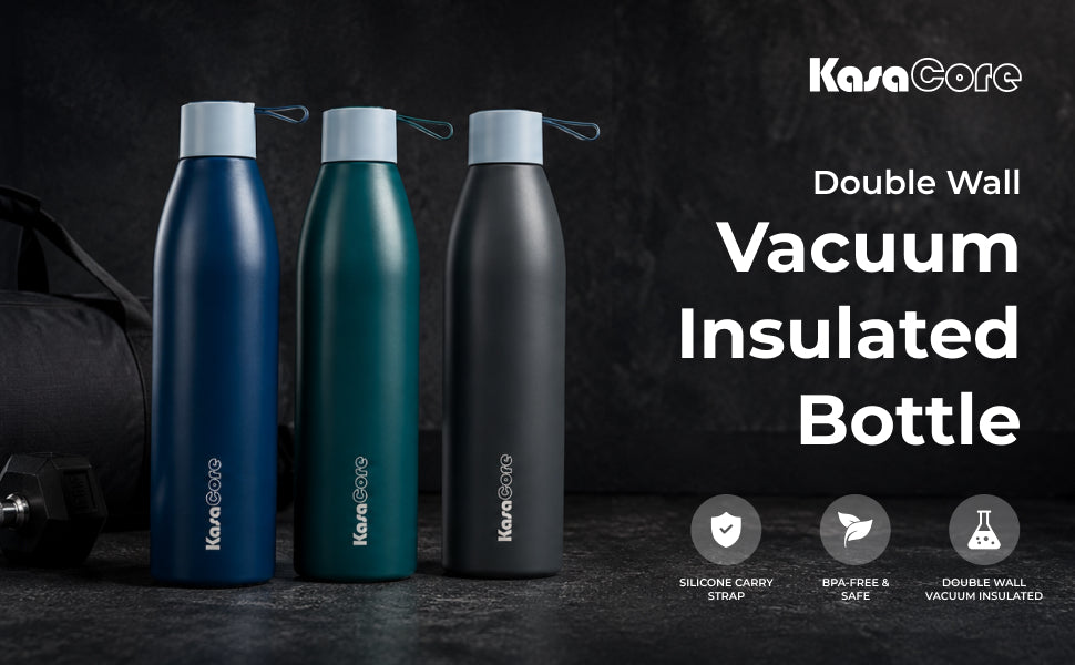 KasaCore Double Wall Steel Bottle – 24h Cold & Hot Flask detail 1