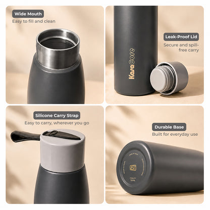 KasaCore Double Wall Steel Bottle – 24h Cold & Hot Flask