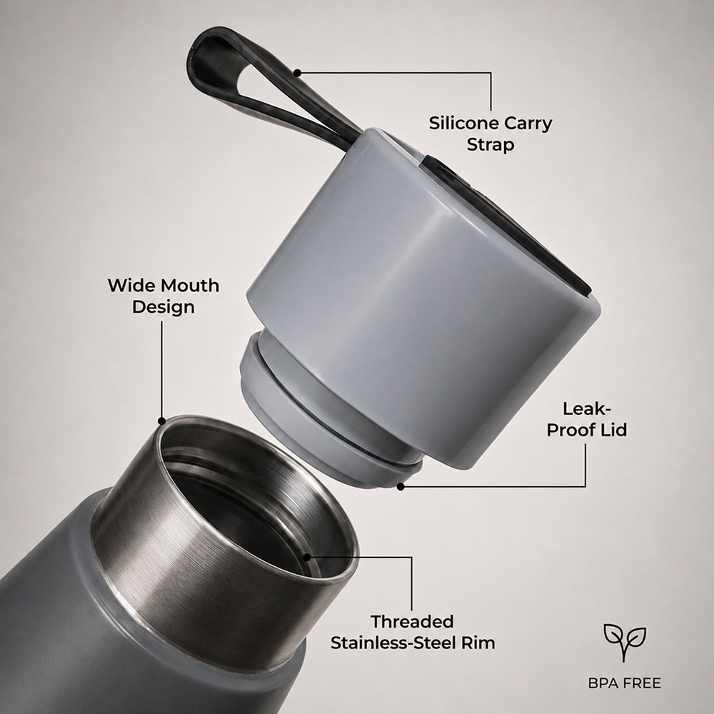 KasaCore Double Wall Steel Bottle – 24h Cold & Hot Flask