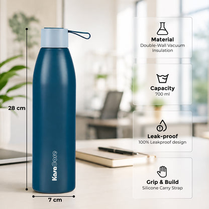 KasaCore Double Wall Steel Bottle – 24h Cold & Hot Flask