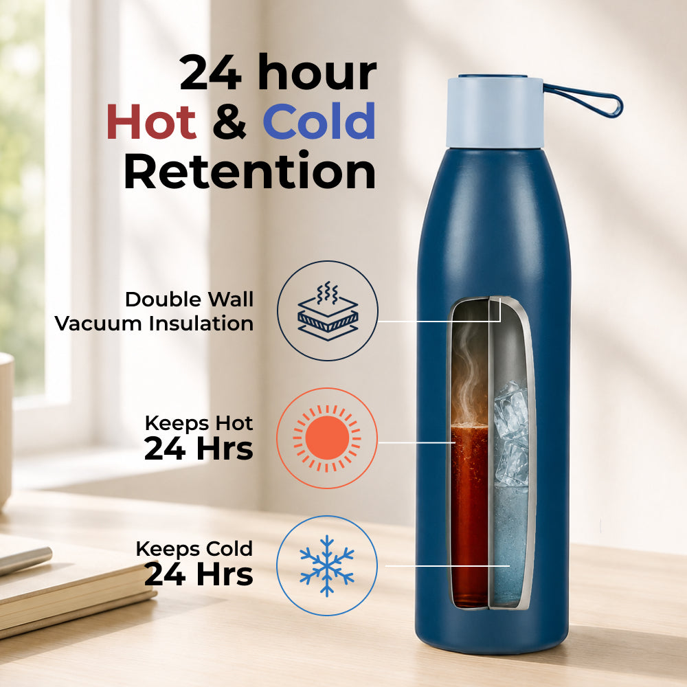 KasaCore Double Wall Steel Bottle – 24h Cold & Hot Flask
