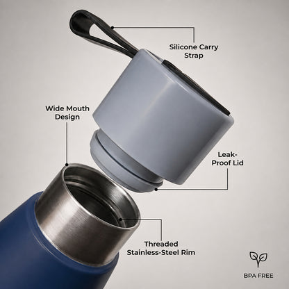 KasaCore Double Wall Steel Bottle – 24h Cold & Hot Flask