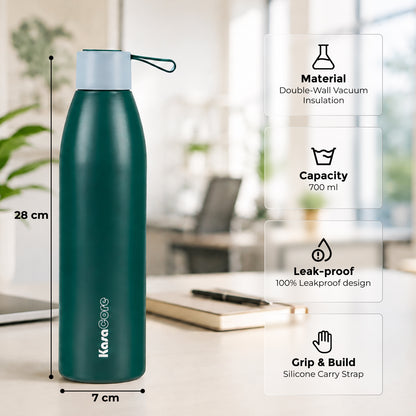 KasaCore Double Wall Steel Bottle – 24h Cold & Hot Flask
