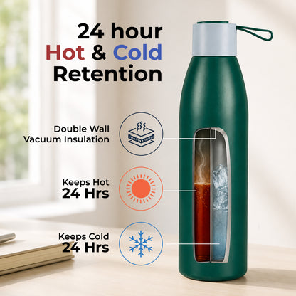 KasaCore Double Wall Steel Bottle – 24h Cold & Hot Flask