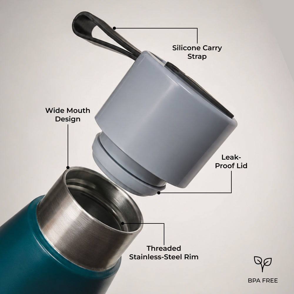 KasaCore Double Wall Steel Bottle – 24h Cold & Hot Flask