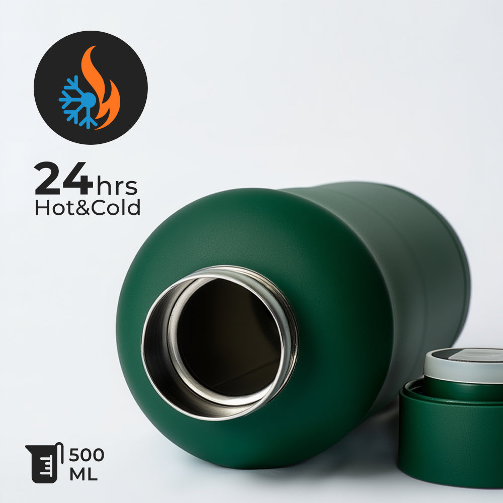 Rubber Coated Insulated Water Bottle 500ml