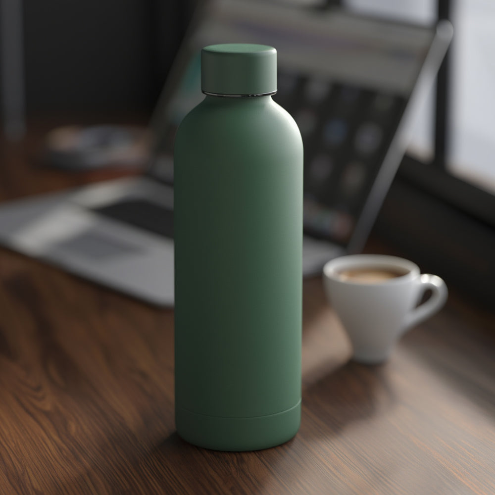 Rubber Coated Insulated Water Bottle 500ml