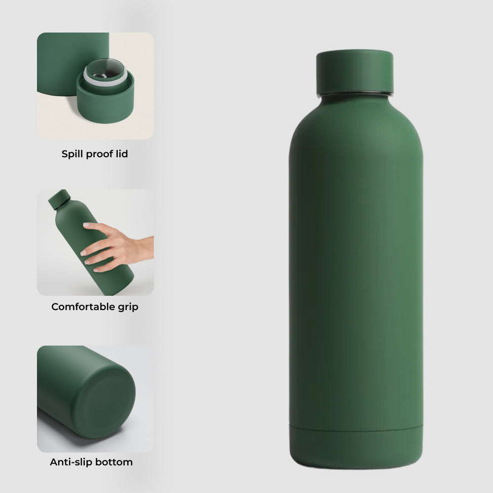 Rubber Coated Insulated Water Bottle 500ml