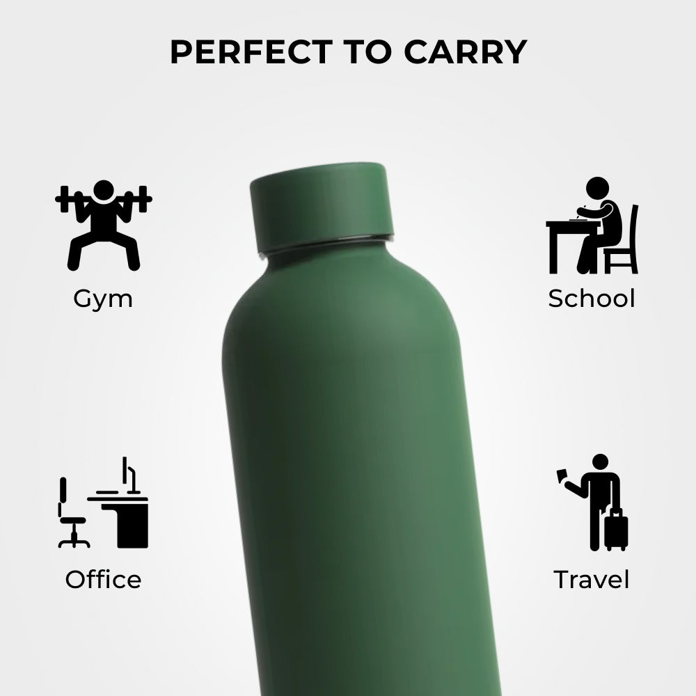 Rubber Coated Insulated Water Bottle 500ml