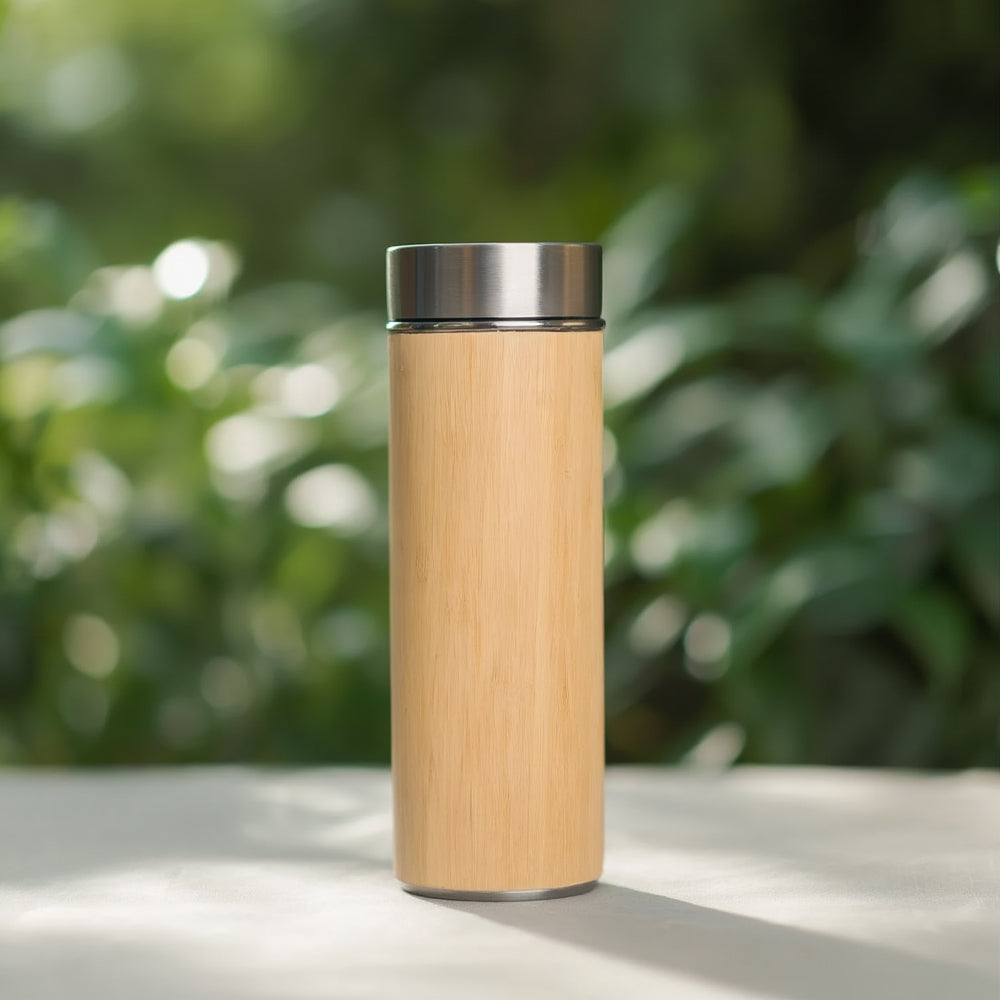 Bamboo Bottle - Double Wall Vacuum Insulated 450ml