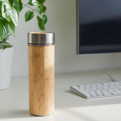 Bamboo Bottle - Double Wall Vacuum Insulated 450ml