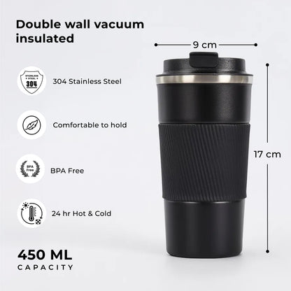 Travel Tumbler - Double Wall Vacuum Insulated 450ml