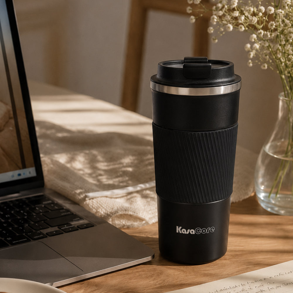 KasaCore 450ml Insulated Travel Tumbler with Silicone Grip
