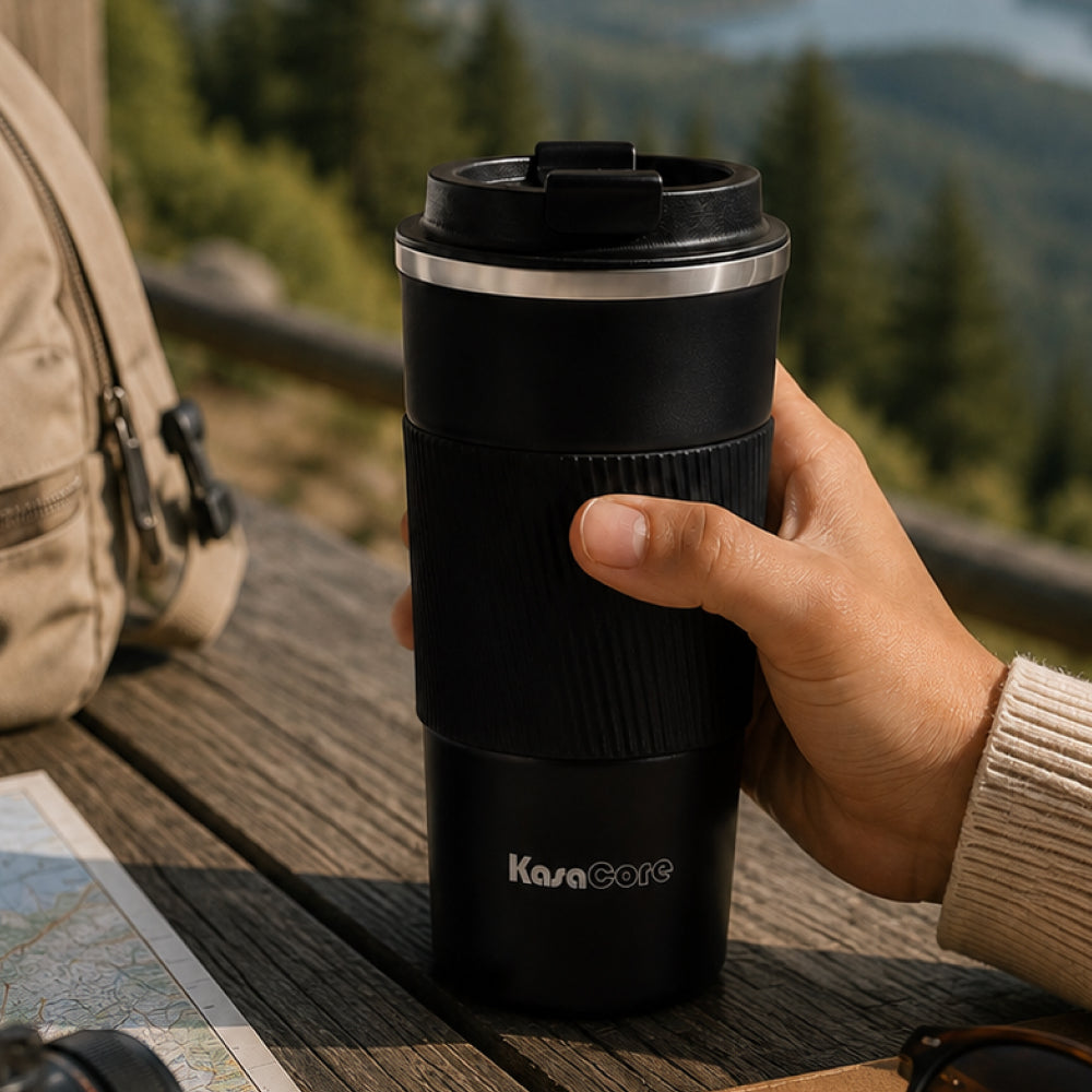 KasaCore 450ml Insulated Travel Tumbler with Silicone Grip