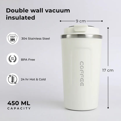 Coffee Tumbler - Double Wall Vacuum Insulated 450ml