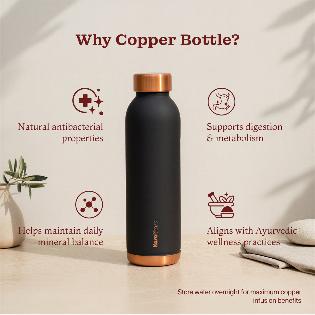 KasaCore Copper Water Bottle – 950ml