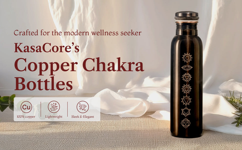 7 Chakra Copper Water Bottle – 950ml detail 1