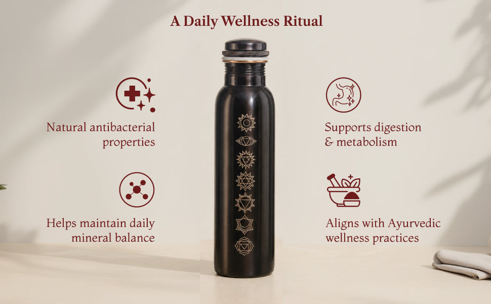 7 Chakra Copper Water Bottle – 950ml detail 2