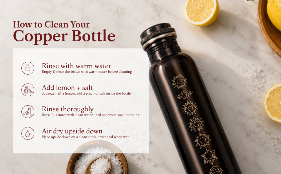 7 Chakra Copper Water Bottle – 950ml detail 6
