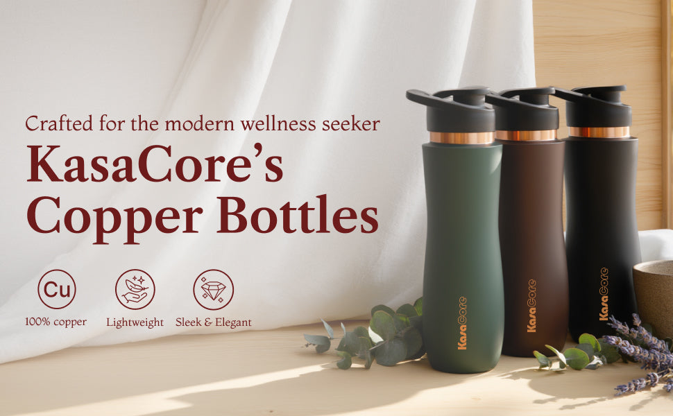 KasaCore Copper Sipper Bottle – 750ml detail 1