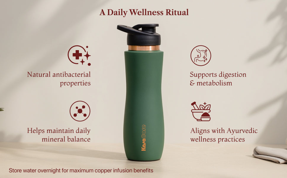KasaCore Copper Sipper Bottle – 750ml detail 2