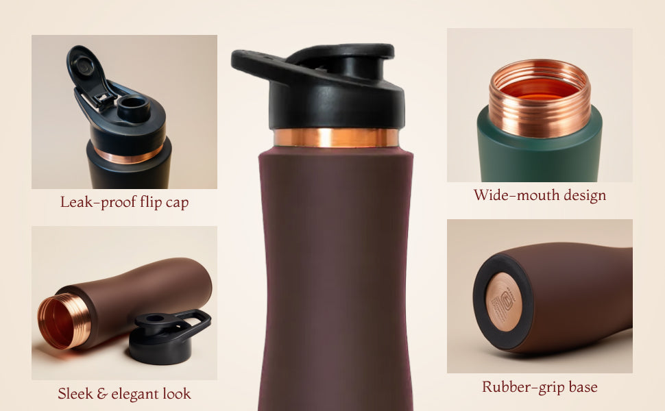 KasaCore Copper Sipper Bottle – 750ml detail 3