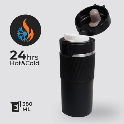 Push Tumbler – Insulated Travel Coffee Mug 380ml