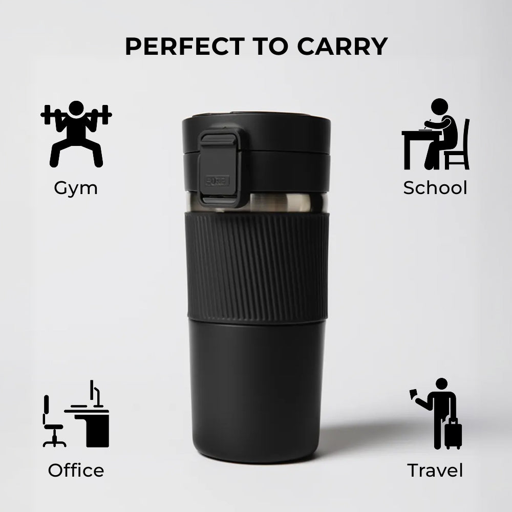 Push Tumbler – Insulated Travel Coffee Mug 380ml