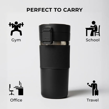 Push Tumbler – Insulated Travel Coffee Mug 380ml