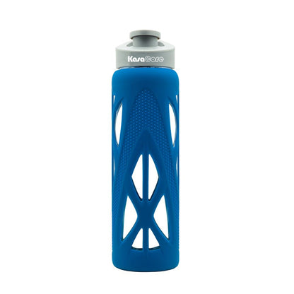 KasaCore 750ml Glass Water Bottle with Silicone Sleeve