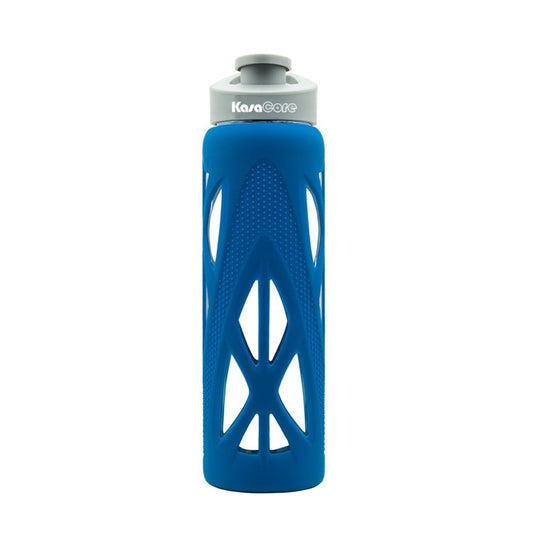 KasaCore 750ml Glass Water Bottle with Silicone Sleeve