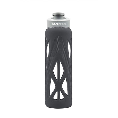 KasaCore 750ml Glass Water Bottle with Silicone Sleeve