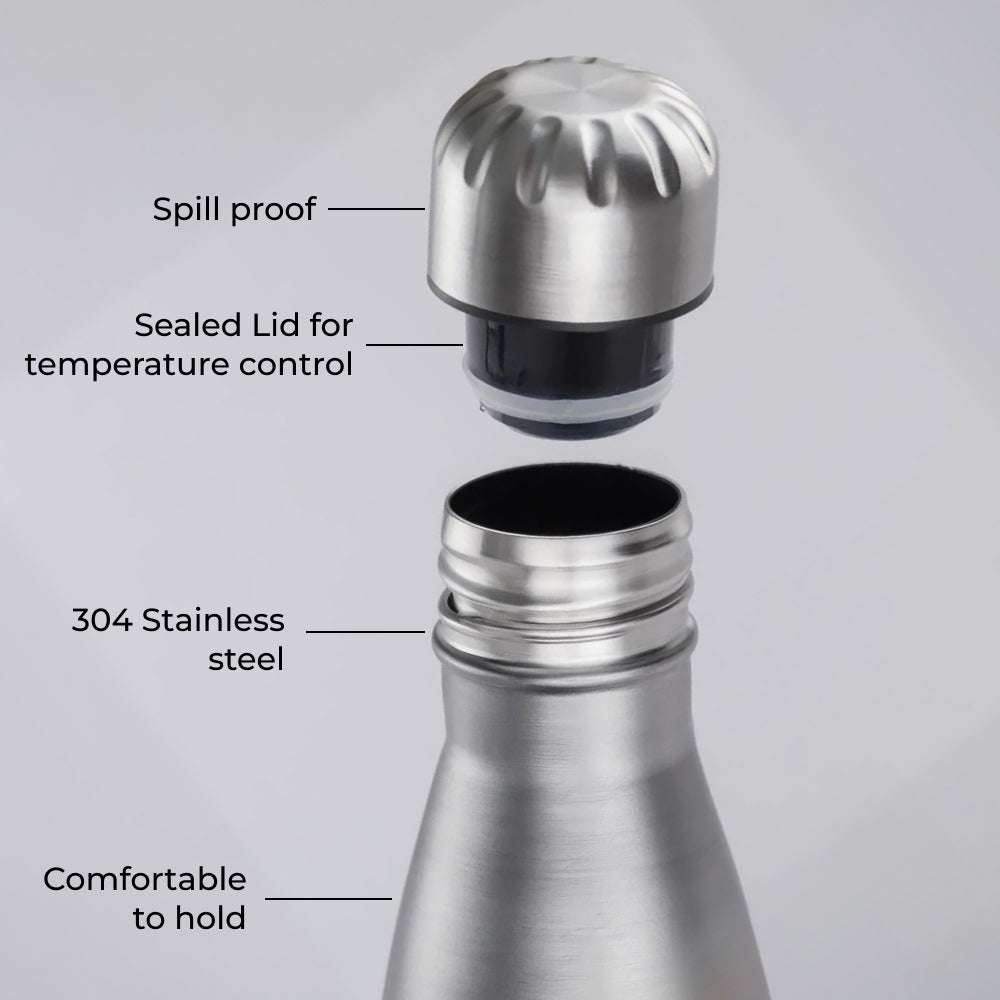 Steel Bottle – Single Wall Vacuum Insulated 500ml
