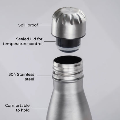 Steel Bottle – Single Wall Vacuum Insulated 500ml