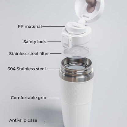 Push Tumbler – Insulated Travel Coffee Mug 380ml